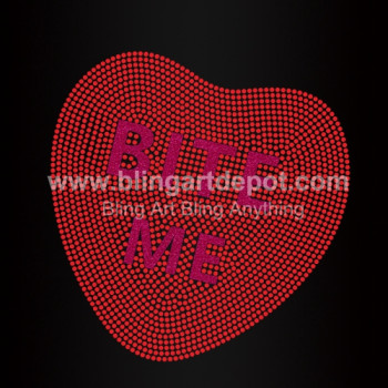 Bite Me Rhinestone Heat Transfers Vinyl